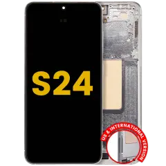 OLED Assembly With Frame For Samsung Galaxy S24 5G (US & International Version) (Refurbished) (Marble Grey)