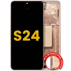 OLED Assembly With Frame For Samsung Galaxy S24 5G (US & International Version) (Refurbished) (Sandstone Orange)