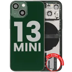 Back Housing W/ Charging Port Flex & Small Parts  For iPhone 13 Mini (EU / Global Version) (Used OEM Pull: Grade A) (Green)