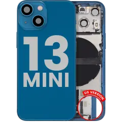 Back Housing W/ Charging Port Flex & Small Parts  For iPhone 13 Mini (US Version) (Used OEM Pull: Grade C) (Blue)
