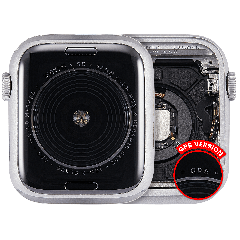 Housing Assembly Compatible For Watch Series SE 1st (44MM) (Used OEM Pull: Grade A) (GPS Version) (Aluminum / Silver)