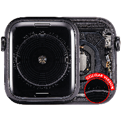 Housing Assembly Compatible For Watch Series SE 1st (44MM) (Used OEM Pull: Grade A) (Aluminum/Space Black) (Cellular Version)