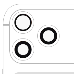 Back Camera Lens (Glass Only) With Adhesive For iphone 17 Pro / 17 Pro Max (3 piece set) (Real Sapphire) (Premium)