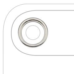 Back Camera Lens With Bracket & Bezel For iPhone Air (3 Piece Set) (Premium) (Light Gold)