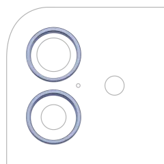 Back Camera Bezel Ring Only For iPhone 17 (Mist Blue) (2 Piece Set)