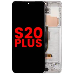 OLED Assembly With Frame For Samsung Galaxy S20 Plus 5G (Aftermarket Plus) (Cloud White)