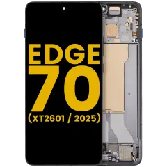 OLED Assembly With Frame For Motorola Edge 70 ( XT2601 / 2025）(Refurbished) (Gadget Gray)