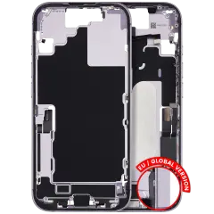 Mid-Frame Housing W/ Charging Port Flex & Small Parts  For iPhone 17 (EU / Global Version) (Used OEM Pull: Grade A) (Lavender)