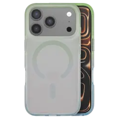Case Slim Mattur Nebula iphone 17 pro magsafe yellow and teal 01