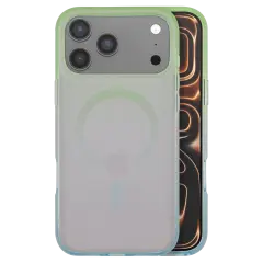 Case Slim Mattur Nebula iphone 17 pro max magsafe yellow and teal 01