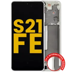 OLED Assembly With Frame For Samsung Galaxy S21 FE 5G (US & International) (Refurbished) (Olive Green)