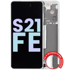 OLED Assembly With Frame For Samsung Galaxy S21 FE 5G (US & International Version) (Service Pack) (White)