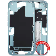 Mid-Frame Housing  W/ Small Parts For iPhone 16 (EU / Global Version) (Used OEM Pull: Grade C) (Teal)