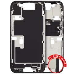 Mid-Frame Housing  W/ Small Parts For iPhone 16 Pro (EU / Global Version) (Used OEM Pull: Grade C) (Black Titanium)