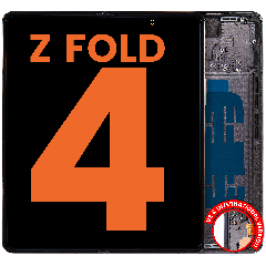 Inner OLED Assembly With Frame For Samsung Galaxy Z Fold 4 5G  (US & International) (Blemish: Grade B) (Phantom Black)