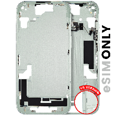 Mid-Frame Housing  W/ Small Parts For iPhone 15 (US Version) (Used OEM Pull: Grade B) (Green)