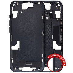 Mid-Frame Housing  W/ Small Parts For iPhone 15 (EU / Global Version) (Used OEM Pull: Grade B) (Black)