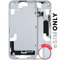 Mid-Frame Housing W/ Small Parts For iPhone 15 (US Version) (Used OEM Pull: Grade C) (Blue)