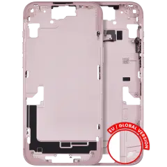 Mid-Frame Housing  W/ Small Parts For iPhone 15 Plus (EU / Global Version) (Used OEM Pull: Grade A) (Pink)