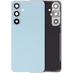 Back Cover Glass With Camera Lens For Samsung Galaxy S24 FE (No Logo) (Aftermarket Plus) (Blue)