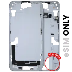 Mid-Frame Housing W/ Small Parts For iPhone 15 Plus (US Version) (Used OEM Pull: Grade C) (Blue)