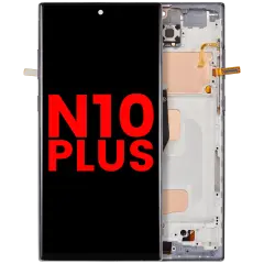 LCD Assembly With Frame (Without Finger Print Sensor) For Samsung Galaxy Note 10 Plus (Aftermarket Plus: Incell) (Aura Black)