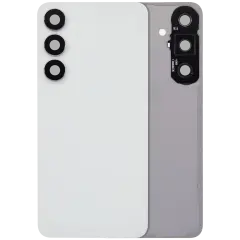 Back Cover Glass With Camera Lens For Samsung Galaxy S25 FE (No Logo) (Aftermarket Plus) (White)