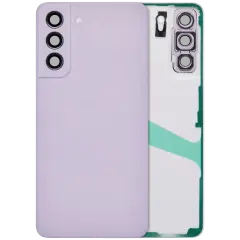 Back Cover Glass With Camera Lens For Samsung Galaxy S21 FE 5G (No Logo) (Aftermarket Plus) (Lavender)