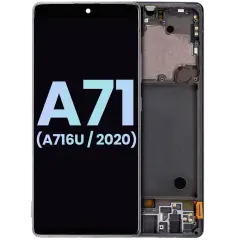 OLED Assembly With Frame For Samsung Galaxy A71 5G (A716U / 2020) (Service Pack) (Prism Cube Black)