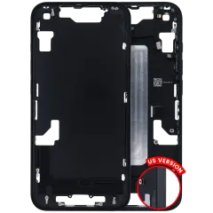 Mid-Frame Housing  W/ Small Parts For iPhone 16e (US Version) (Used OEM Pull: Grade A) (Black)