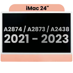 Complete LCD Display Assembly For iMac 24" A2874 / A2873 (2023) / A2438 (2021)  (LG204A-215 LM235UH1 SDD1) (Used OEM Pull: Grade A) （Small Camera hole）(Orange)