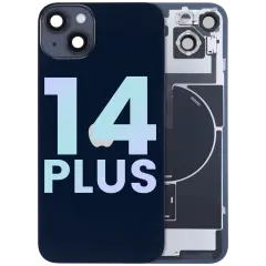 Back Glass w/ MagSafe Magnet & NFC & Flashlight Flex For iPhone 14 Plus (Genuine OEM) (Midnight)