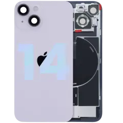 Back Glass w/ MagSafe Magnet & NFC & Flashlight Flex For iPhone 14 (Genuine OEM) (Purple)