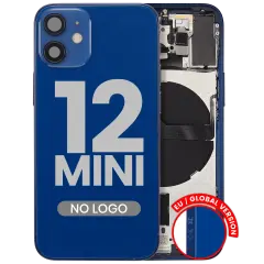 Back Housing W/ Small Parts For iPhone 12 Mini (EU / Global Version) (Aftermarket Plus) (Blue)