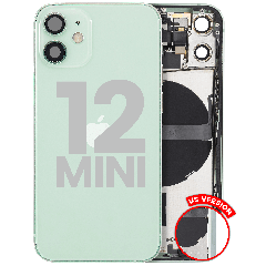 Back Housing W/ Small Parts For iPhone 12 Mini (US Version) (Used OEM Pull: Grade B) (Green)