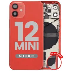 Back Housing W/ Small Parts For iPhone 12 Mini (US Version) (Aftermarket Plus) (Red)