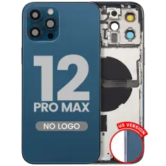 Back Housing W/ Small Parts For iPhone 12 Pro Max (US Version) (Aftermarket Plus) (Pacific Blue)
