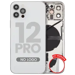 Back Housing W/ Small Parts For iPhone 12 Pro (US Version) (Aftermarket Plus) (Silver)