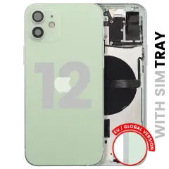 Back Housing W/ Small Parts For iPhone 12 (EU / Global Version) (Used OEM Pull: Grade C) (Green)