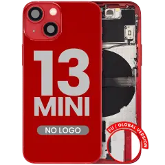 Back Housing W/ Small Parts For iPhone 13 Mini (EU / Global Version) (Aftermarket Plus) (Red)