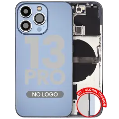 Back Housing W/ Small Parts For iPhone 13 Pro (EU / Global Version) (Aftermarket Plus) (Sierra Blue)