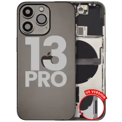 Back Housing W/ Small Parts For iPhone 13 Pro (US Version) (Used OEM Pull: Grade B) (Graphite)