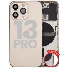 Back Housing W/ Small Parts For iPhone 13 Pro (US Version) (Used OEM Pull: Grade B) (Gold)