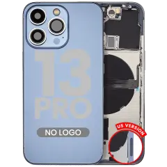 Back Housing W/ Small Parts For iPhone 13 Pro (US Version) (Aftermarket Plus) (Sierra Blue)