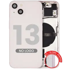 Back Housing W/ Small Parts For iPhone 13 (EU / Global Version) (Aftermarket Plus) (Pink)