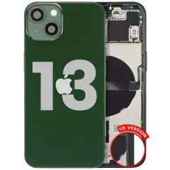 Back Housing W/ Small Parts For iPhone 13 (US Version) (Used OEM Pull: Grade C) (Green)