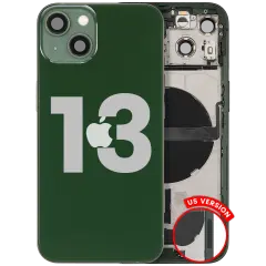Back Housing W/ Charging Port Flex & Small Parts For iPhone 13 (US Version) (Used OEM Pull: Grade B) (Green)