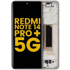 OLED Assembly With Frame For Xiaomi Redmi Note 14 Pro+ 5G (Refurbished) (Frost Blue)