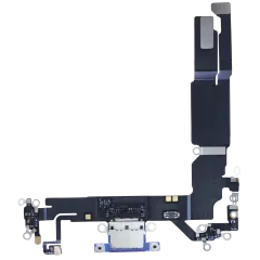 Charging Port Flex Cable With Board For iPhone 16 (EU / UK / CA) (Genuine OEM) (Ultramarine)