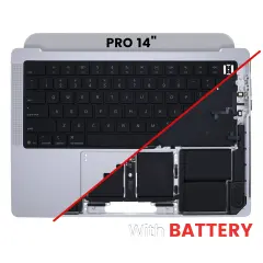 Top Case With Battery (ANSI) For MacBook Pro 14" A3434 (2025) (Genuine OEM) (Silver)